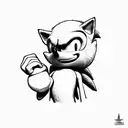 Sonic touch in your balls tattoo design idea