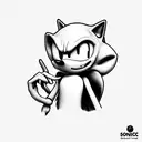 Sonic touch in your balls tattoo design idea