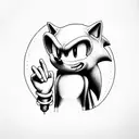 Sonic touch in your balls tattoo design idea