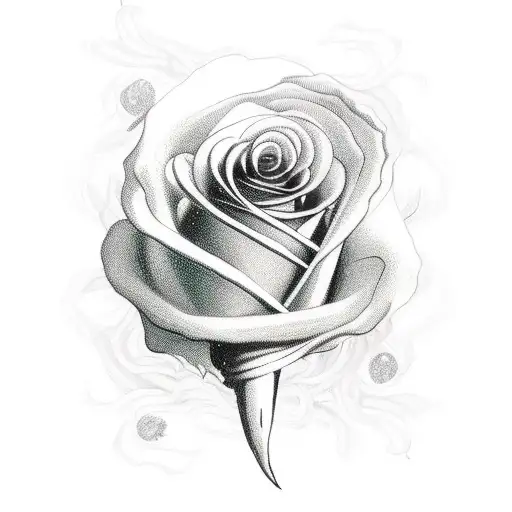 black green rose queen of hearts dreadlocks tattoo design idea