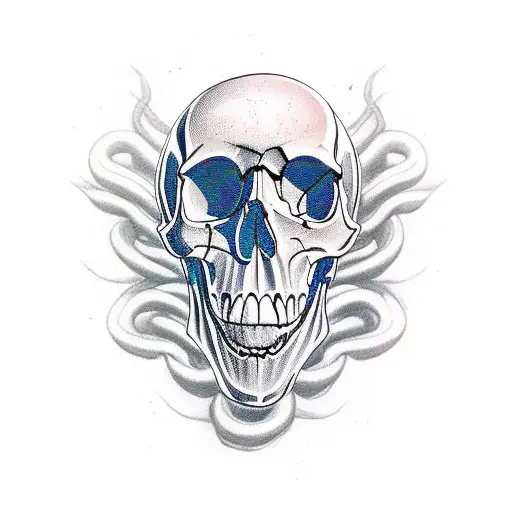 skull snake tattoo  tattoo design idea