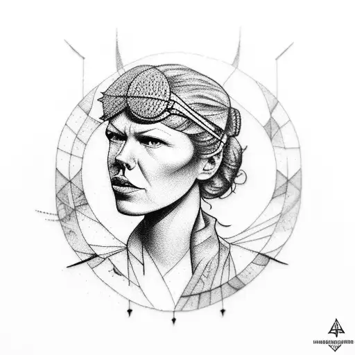 Amelia Earhart tattoo design idea