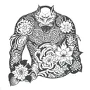 Collarbone tattoo design idea