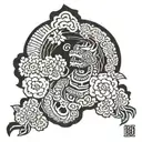 Collarbone tattoo design idea