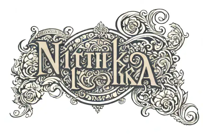 Nitika name tattoo design for my lovely wife tattoo design idea