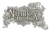 Nitika name tattoo design for my lovely wife tattoo design idea