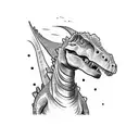 dinosaur sleeve tattoo design idea