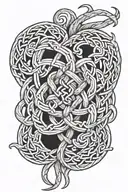 Celtic knotwork intertwined tattoo design idea