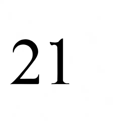 the number 21 tattoo design idea