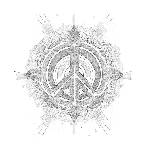 peace chaos and bridge in between  tattoo design idea