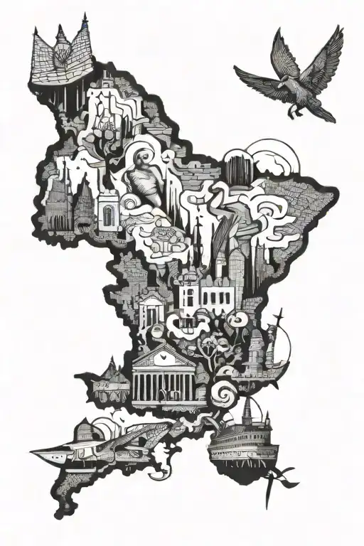 haiti and brooklyn new york tattoo design idea