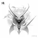 lightning dragon  tattoo design idea