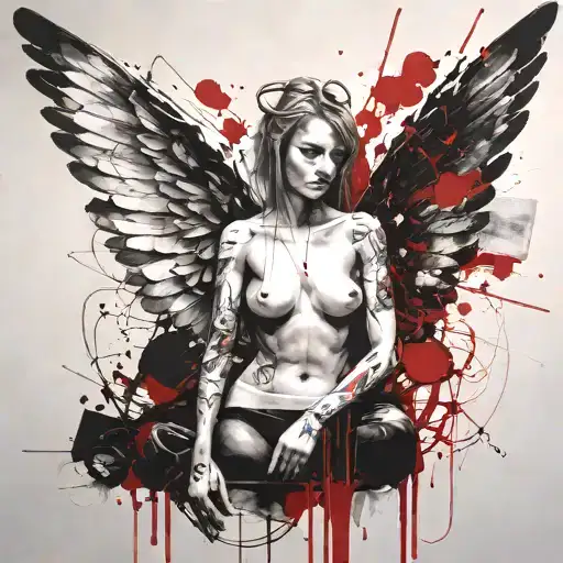 Angel Forever Eternally" tattoo design idea