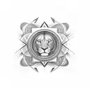 Please create an infinity sign. On the left inside of the infinity side within the circle please write the word “Leo”. O tattoo design idea