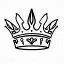 King's Crown with MJ tattoo design idea