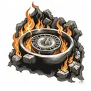 the fire ring tattoo design idea