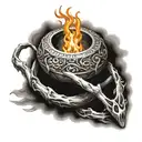 the fire ring tattoo design idea