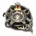 the fire ring tattoo design idea