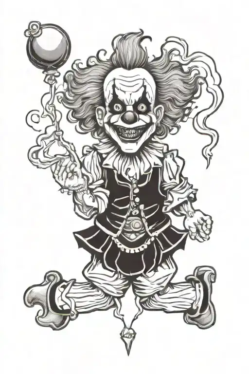 penny wise the clown tattoo design idea