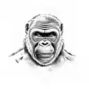 gorila furious tattoo design idea