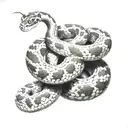 rattlesnake coiled tattoo design idea