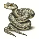 rattlesnake coiled tattoo design idea