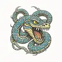 rattlesnake coiled tattoo design idea