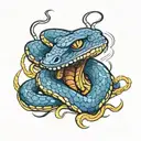 rattlesnake coiled tattoo design idea