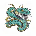 rattlesnake coiled tattoo design idea