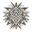 A geometric pattern inspired by the concept of the Holy Trinity tattoo design idea