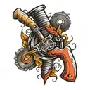 Saw + Hammer tattoo design idea