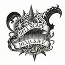 the words "hellscape carnival" tattoo design idea