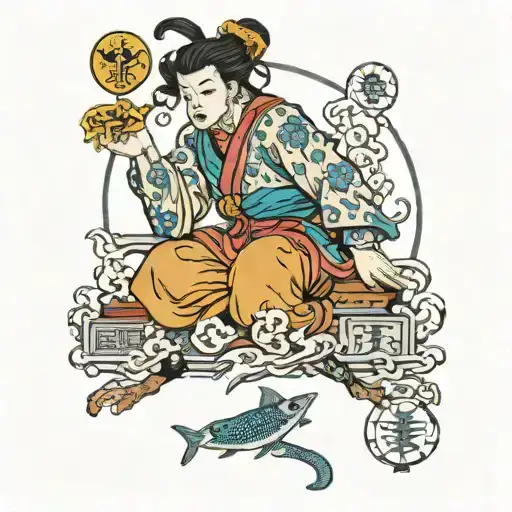 tarot card the fool tattoo design idea