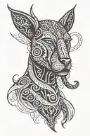 Black labbrador face with celtoc knots incorporated  tattoo design idea