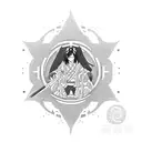 Combine elements of Itachi Akatsuki with traditional Japanese art motifs tattoo design idea