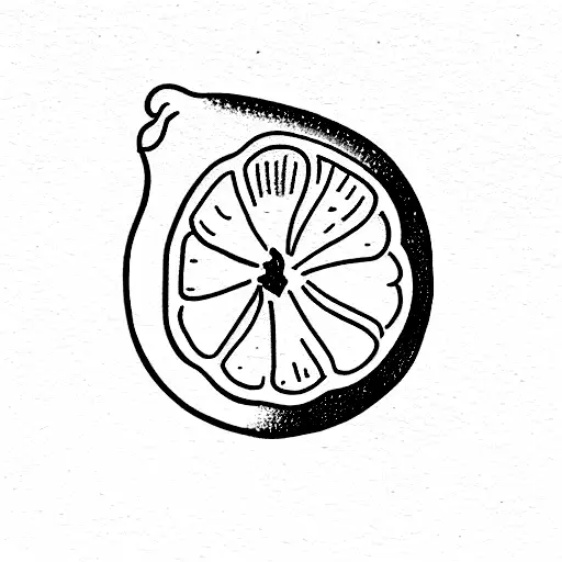 lemon and salt tattoo design idea