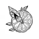 lemon and salt tattoo design idea