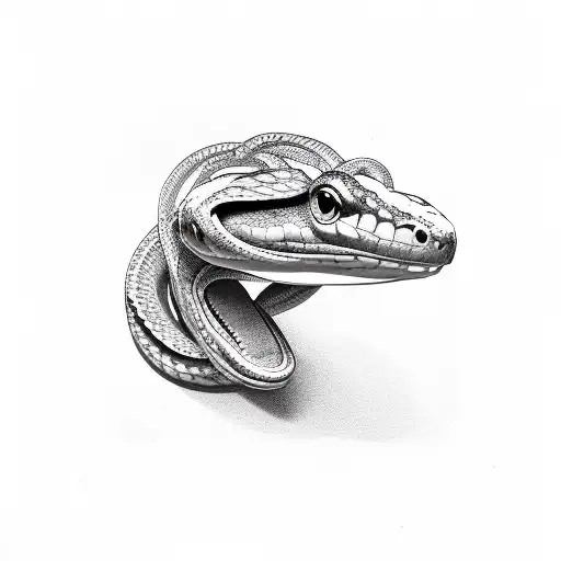 bust face with snakes tattoo design idea