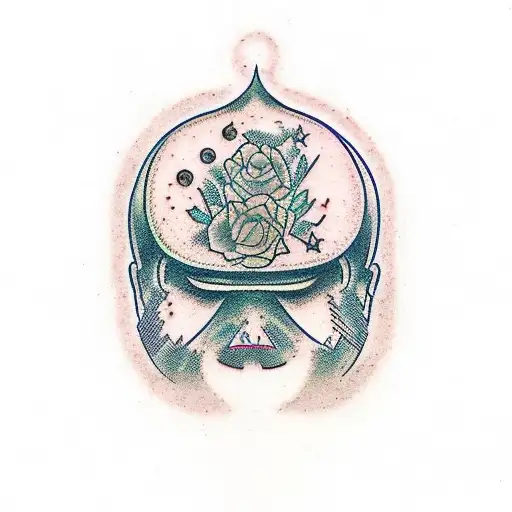 lighting writes in head mimir god  tattoo design idea