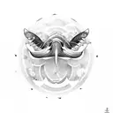 whale with Wings  tattoo design idea