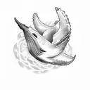 whale with Wings  tattoo design idea