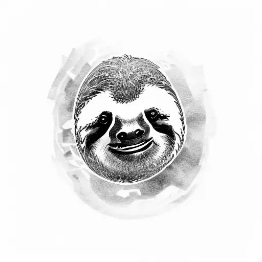 sloth lay on wine bottle tattoo design idea