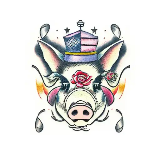 Pig Farm tattoo design idea