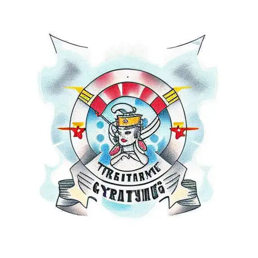 Gym equipment and trading chart tattoo design idea