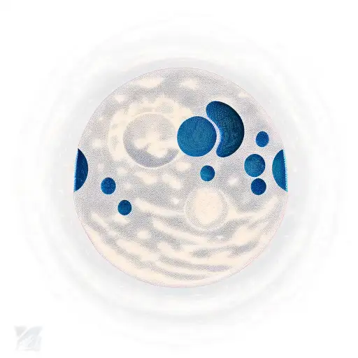 Moon with Tides tattoo design idea