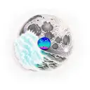 Moon with Tides tattoo design idea