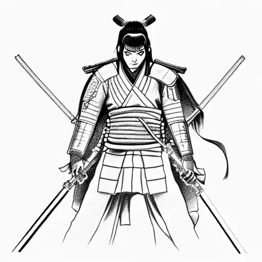 samurai itachi holding a lightsaber  tattoo design idea