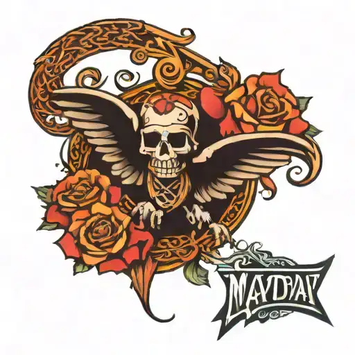 logo of MayDay festival in poland tattoo design idea