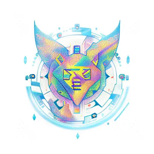 full sleeve crypto  tattoo design idea