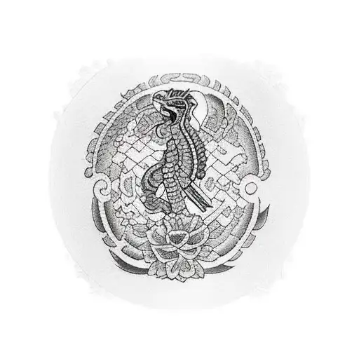 guerrero maya con ave quetzal en el hombro y levantando la bandera de Guatemala  tattoo design idea